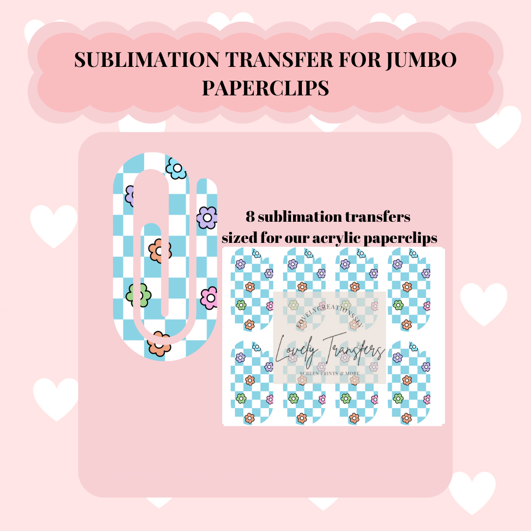 Flower Checkered Blue Transfer – Lovely Transfers