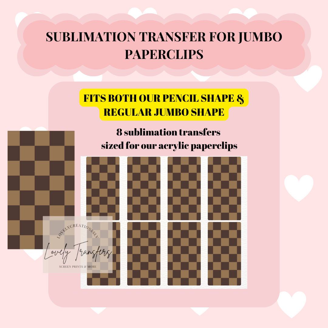 Rectangle Checkers Sublimation Transfer – Lovely Transfers