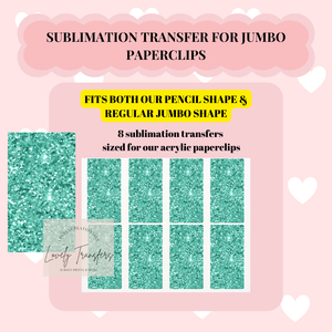 Teal Sparkle Sublimation Transfer