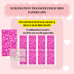 Pink Sparkle Sublimation Transfer