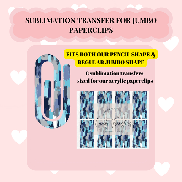 Blue Paint Sublimation Transfer