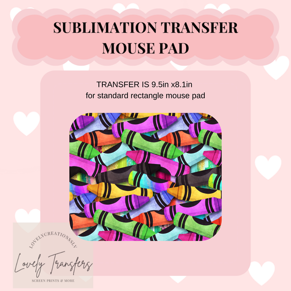 Design 1 - Sublimation Mouse Pad Transfer