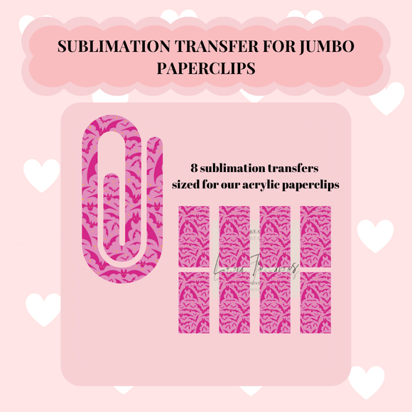 Pink Bats Sublimation Transfer