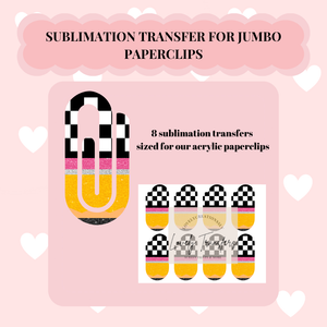 Checkered Pencil Sublimation Transfer