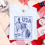 Liberty Scribbles (Royal Blue Ink)