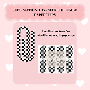 Black Checkered Sublimation Transfer