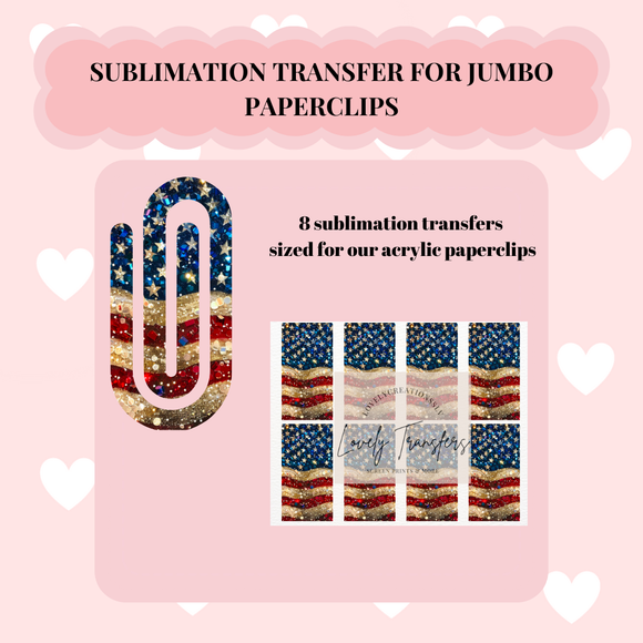 American Flag Sublimation Transfer