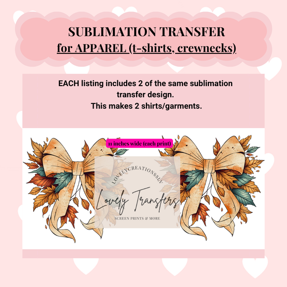 A11 - Sublimation Transfers for APPAREL