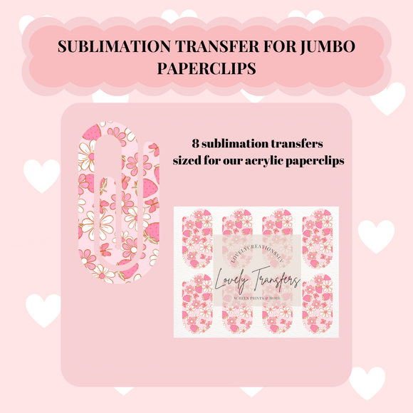 Strawberry Flowers Sublimation Transfer