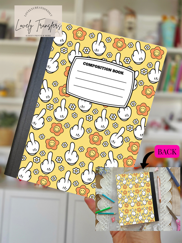 Middle Finger- Composition Notebook