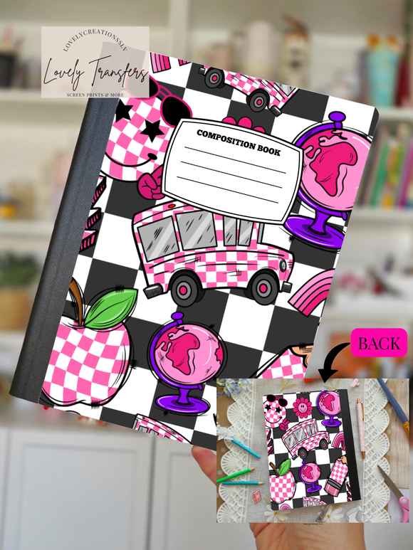 Checkered Bus- Composition Notebook