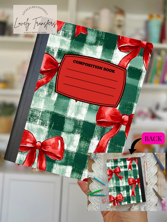 Holiday Bows - Composition Notebook
