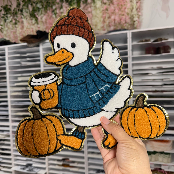 Fall Duck-Iron On Patch