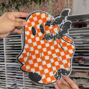Checkered Ghost -Iron On Patch