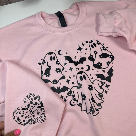 Heart Ghosties - Crewneck Sweater