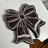Football Bow- Sequins Patch