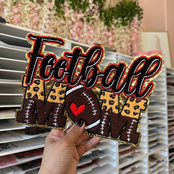 Football Mom -Iron On Patch