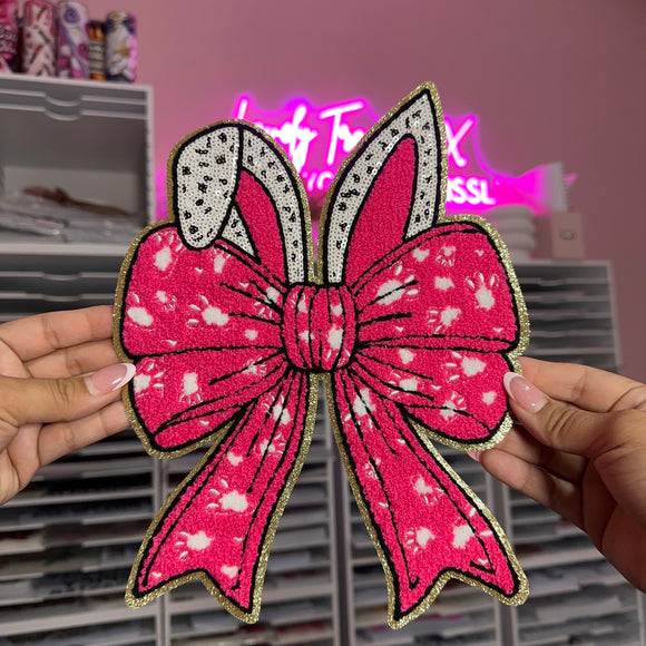 Bunny Step Ears- Iron On Patch