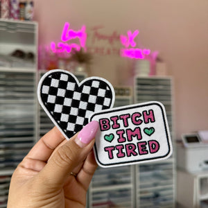 Black Heart OR Tired-  Patch