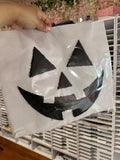 Pumpkin Face - FLUFFY Iron On Patch