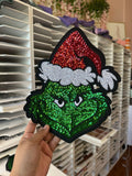 Sparkly Green Man- Iron on patch