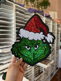 Sparkly Green Man- Iron on patch