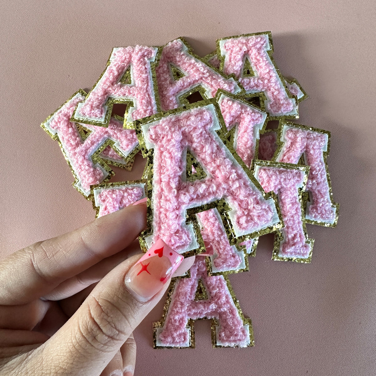 PINK Varsity Letter Chenille Patches – Lovely Transfers