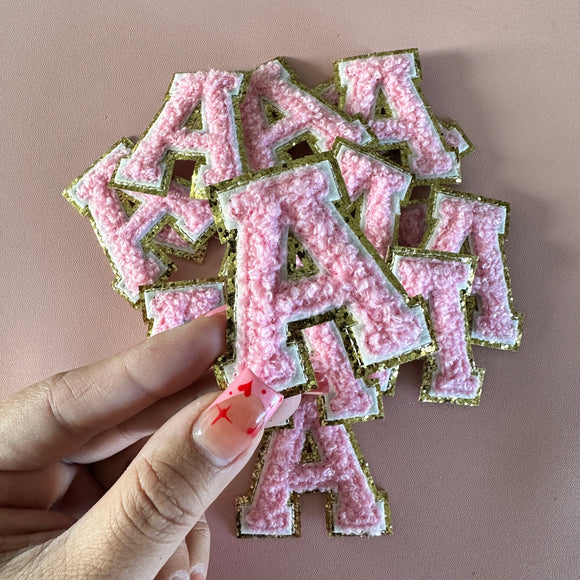PINK Varsity Letter Chenille Patches