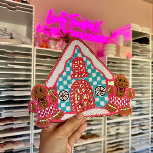 Gingerbread House -Iron On Patch