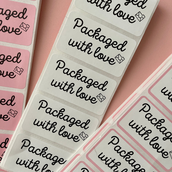 Packaged with Love Stickers